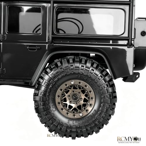 RC 1.3" Soft Rubber Wheel Tires for 1/24 1/18 SCX24 TRX4M RC Crawler Car,Soft Sticky Wheel Tires,Wheels Fetal Skin(4PCS)-A - style: Rubber Wheels-A