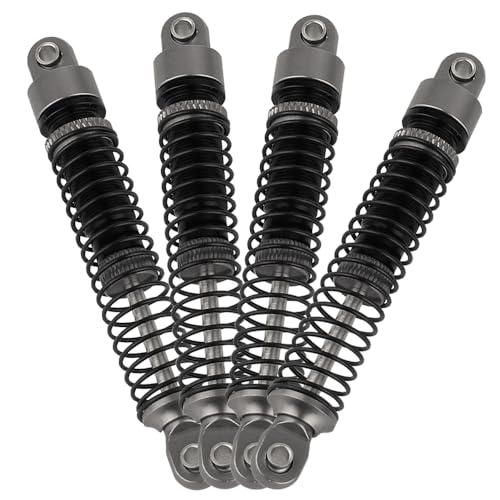 53mm 59mm 66mm 78mm Aluminum Long Threaded Shocks Absorbers Oil Damper for 1/18 RC Crawler TRX4M TRX-4M KUpgrade Parts (66mm-gray) - color: 66mm-gray