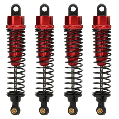New 4pcs 68mm/98mm /108mm Aluminum Shocks Absorbers Damper for HSP HPI 1/10 Scale RC Car On-Road Monster Truck Off Road Buggy(Red 98mm) - color: Red 98mm