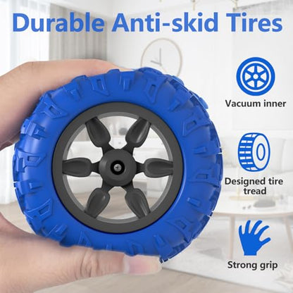 AFUNX Remote Control Car, RC Stunt Cars Double Sided 360° Rolling Rotating Rotation, Rechargeable Car Toy for 6 7 8-12 Year Old Boy Kids Birthday Xmas Gift, Blue - color: Blue