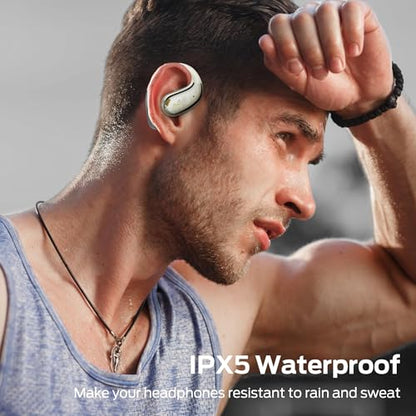 Monster Open Ear AC360, Bluetooth 6.0 Headphones with24H Playtime, IPX5 Waterproof, Touch Control, Wireless Rotary Earphone with Lanyard, Lightweight Comfort Fit for Sports/Running/Gym