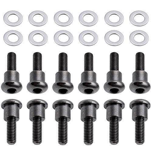 Hobbypark RC Shoulder Screws 3x12mm with Washers 3x6x0.5 for Traxxas Ultra Shocks,Replacement of Part 3642 (Set of 12)