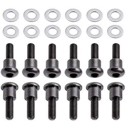 Hobbypark RC Shoulder Screws 3x12mm with Washers 3x6x0.5 for Traxxas Ultra Shocks,Replacement of Part 3642 (Set of 12)