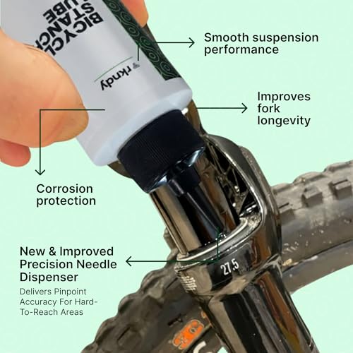 Fork Stanchion & Shock Lube - Premium Bicycle/Bike Suspension Lubricant for Eliminating Rust, Dirt, and Contaminants from Seals, Ensuring Smooth Riding and All-Weather, Long-Lasting Protection
