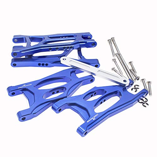 4Pcs Alloy Front&Rear Suspension Arms w/Tie Bar for Traxxas 1/10 Slash 2WD RC Car Upgrade Parts-Replaces Part 3631 2555 2532