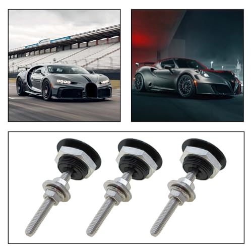 4Pcs Quick Latch Hood Pins, Universal Aluminum Quick Release Lock Latch Bumper, License Plate Lock Clip for Bumper Hood or DIY 1.25 inch(Black) - color: Black