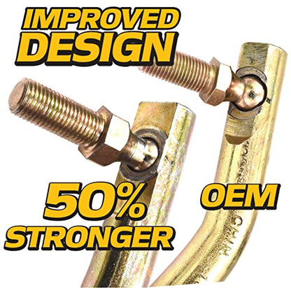 HD Switch -Improved Adjustable Steering Drag Link Kit for 436884 436885 & (2) 436887 Husqvarna Craftsman Poulan Pro 532436884/532436885/532436887, 583513301/583513401/583513501 +Plus Sector Gear Caps