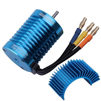 HobbyPark 540 Brushless Motor 3.175mm Shaft 3930KV w/Heatsink fit 2S 3S Lipo Battery for 1/10 Scale RC Cars Off Road Buggy On Road fit Traxxas Arrma Axial Redcat Losi ECX
