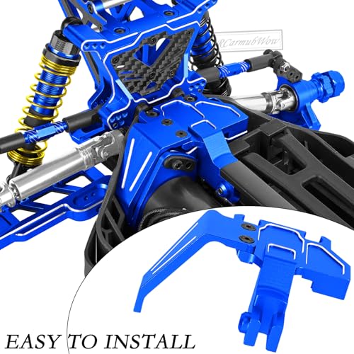 RC Alloy Chassis Brace Mounts & Motor Mount & Motor Plate Upgrades Part for 1/10 Jato 4X4 Brushless,Jato 4X4 VXL,Replace #9025,#7460A,#7490,Navy Blue - color: Navy Blue(1set)