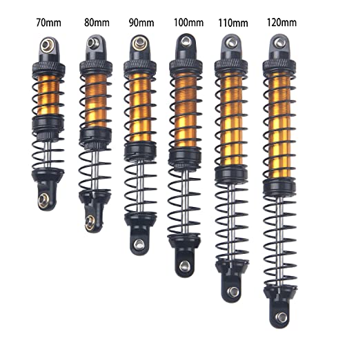 4Pcs ShareGoo Metal Shock Absorber 70/80/90/100/110/120mm Damper Compatible with Tamiya CC01 Traxxas TRX4 Axial SCX10 D90 D110 RR10 1/10 RC Crawler Car (110mm Hole Distance) - size: 110mm Hole Distance
