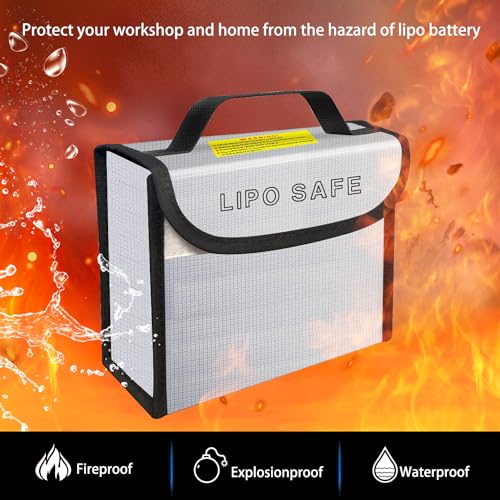 2PCS 185 * 75 * 150mm Lipo Safe Bag for Lipo Battery Storage and Charging Fireproof Explosionproof - size: 185*75*150mm