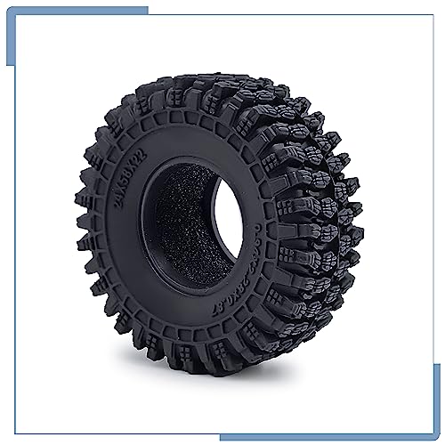 4PCS RC 1.0 Tires Foam Insert Soft Rubber 1.0" Wheel Tires 58MM | For 1/18 TRX4M Upgrades 1/24 SCX24