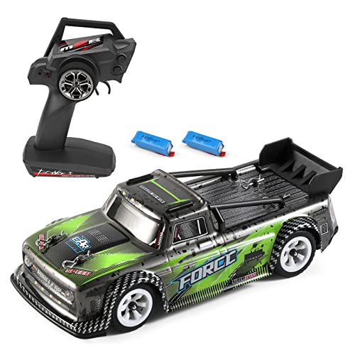 RC Car, Remote Control Car 1/28 Short Truck Car 2.4GHz Remote Control Race Car 30km/h High Speed Gift RTR with Metal Chassis 2 Battery for Adults