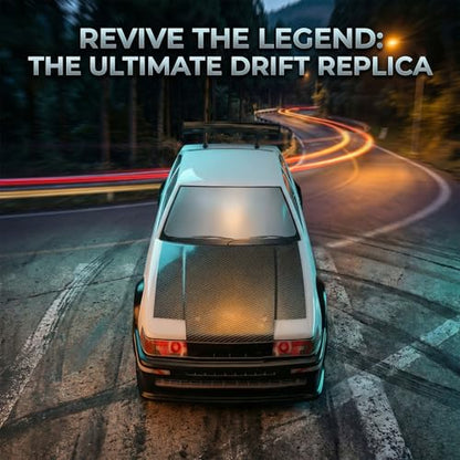 Drfeify 1/10 Scale RC Car Body Shell, RC Car Modification Body Shell for 26cm Wheelbase AE86 Racing Vehicle
