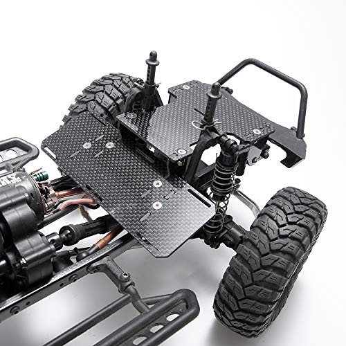 Front Battery Holder Carbon Fiber Chassis Battery Tray Mount for Axial SCX10 Upgrades Refit Accessories