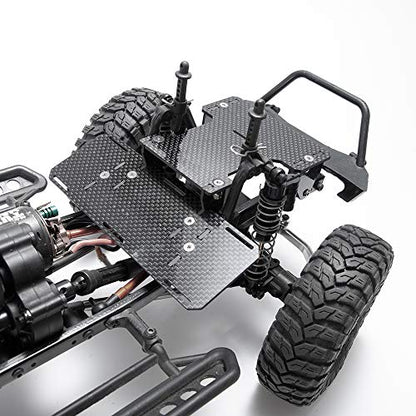 Front Battery Holder Carbon Fiber Chassis Battery Tray Mount for Axial SCX10 Upgrades Refit Accessories