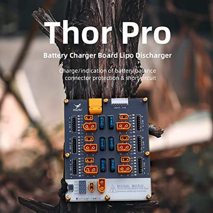 HGLRC Thor 6 Port Lipo Battery Balance Charger Board Pro 40A XT60 XT30 Plug 2-6S Integrated with Lipo Discharger for IMAX B6 ISDT Q6 Nano HOTA D6 Pro P6