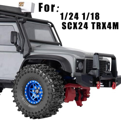 for SCX24 TRX4M 1/24 1/18 RC Crawler Car,Aluminum 1.0" Beadlock Wheel Tires Wheel Hub Wheels Rim 4PCS 1.0in Beadlock Wheel Rims Heavy Duty Rim,Navy Blue - color: (4PCS）Navy Blue