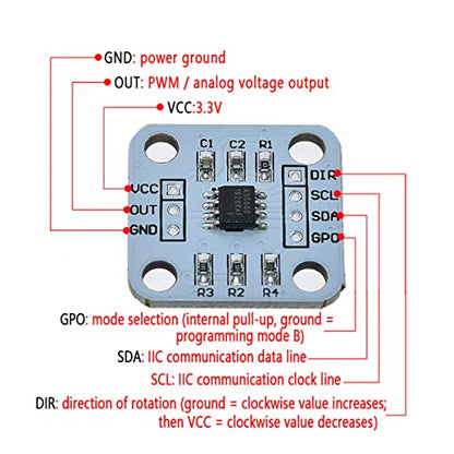 HiLetgo 2pcs AS5600 Magnetic Encoder Magnetic Angle Measurement Sensor Module 12Bit High Precision with Magnet