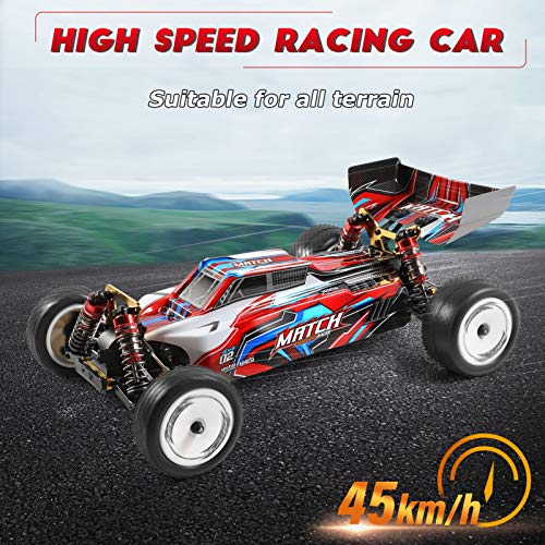 GoolRC WLtoys 104001 RC Car, 1:10 Scale 2.4GHz 4WD High Speed Racing Buggy, Aluminum Alloy Chassis, Zinc Alloy Gear, 1 Battery