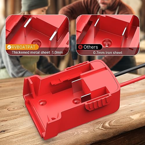 RVBOATPAT 2PCS Power Wheel Battery Adapter 18V Battery Adapter Converter Power Wheels Adapter Kit for RC Toys Robotics with12 AWG Wire Fuses and Connectors - color: MWK-W1-2PC