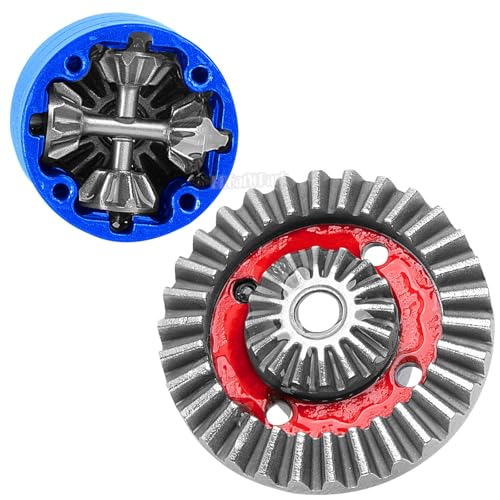 RC Front Rear Differential & Input Gear Upgrades Part for 1/14 H14BM 14209 14210 14301 14303 1/16 H16BM H16PL H16GT H16DR 16207 16208 16209 16210,BRCatWPark Steel Front & Rear Diff Set,Navy Blue - color: Navy Blue - (Front Rear Differential & Input Gear)