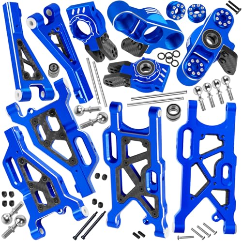 Rc Upgrades Part for 1/8 Typhon 6s BLX,1/7 Felony Infraction 6S BLX Limitless,Front Rear A-Arms,Steering Blocks,Caster Block,Aluminum A-Arms,Caster Block,Steering Blocks,Wheel Hex,Nave Blue - color: Navy Blue - (Rc Parts)