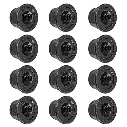 12PCS 4mm Nonslip Wheel Lock Nut Spare Parts Fit for Axial SCX10 1/10 RC Model Car Anti Slip Lock Nuts (Black)