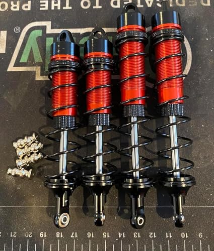 RC Car Front & Rear Shocks Set Adjustable Shocks Compatible with 1/8 Arrma Typhoon 6S Redcat FS/ZD Racing Buggy Truggy Replacement Parts (Front) - style: Front