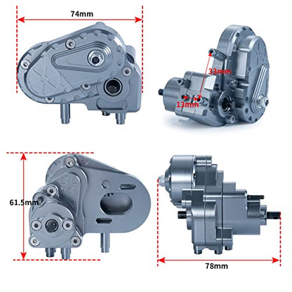 Benedict Harry Metal Aluminum Gearbox Complete Transmission Case with Gear for 1/10 Axial SCX10-AXI03004 Capra RC Car Upgrade Parts