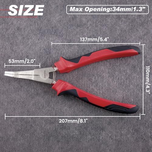 8 Inch Lock Ring Pliers - Special Circlip Pliers with Angle Tip and Bent Nose for Transmission Transfer Cases - size: 8" Bent Nose