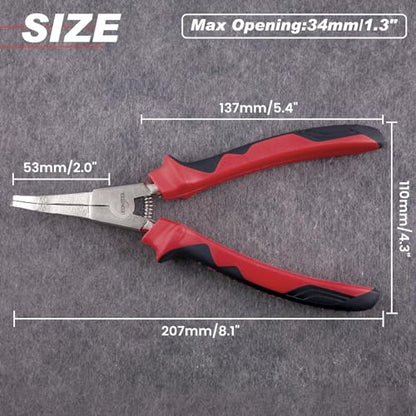 8 Inch Lock Ring Pliers - Special Circlip Pliers with Angle Tip and Bent Nose for Transmission Transfer Cases - size: 8" Bent Nose