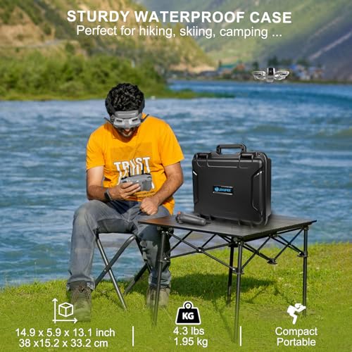 Lekufee Waterproof Hard Carrying Case for DJI Neo 1 Drone, DJI RC 2/N3/N2,Goggles 3/2/Integra(NOT for N3), RC Motion 3/2, FPV Controller 3, Accessories(Case Only)
