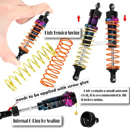 RC Upgrades Part for 1/10 Slash 2WD,Suspension Arm,Shock Absorber,Drive Shaft,Caster Block,Steering Blocks,Stub Axle Carriers,Steering Bellcranks,Links,Shock Tower,Front Bulkhead,Colour - color: Colour - (Upgrades)