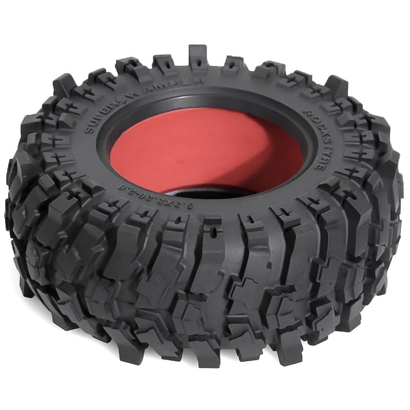 REDSPIDER 2.6'' RC Crawler Tires OD 5.3'' for 1/7 1/8 1/10 RC Crawler Car Axial RBX10 MJX H8H MK07 KM4 (B)