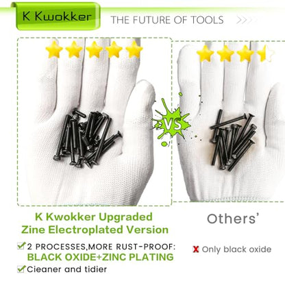 2540Pcs M3 Screw Kit 4MM to 35MM, M3 Socket Head Screws & Flat Head Screws, Upgraded Zinc Plated Assorted Nuts and Bolts Assortment Kit Black M3 Screws with Nuts, Washer and Lock Washers - size: K. M3