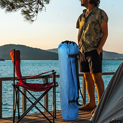 Xxerciz Camp Chair Replacement Bag, 48 inches Heavy Duty Large Storage Bag, Nylon Folding Chair Carry Bag with Shoulder Strap Foldable Blue for Outdoor Camping Travel (Chair is not Included) - color: Blue