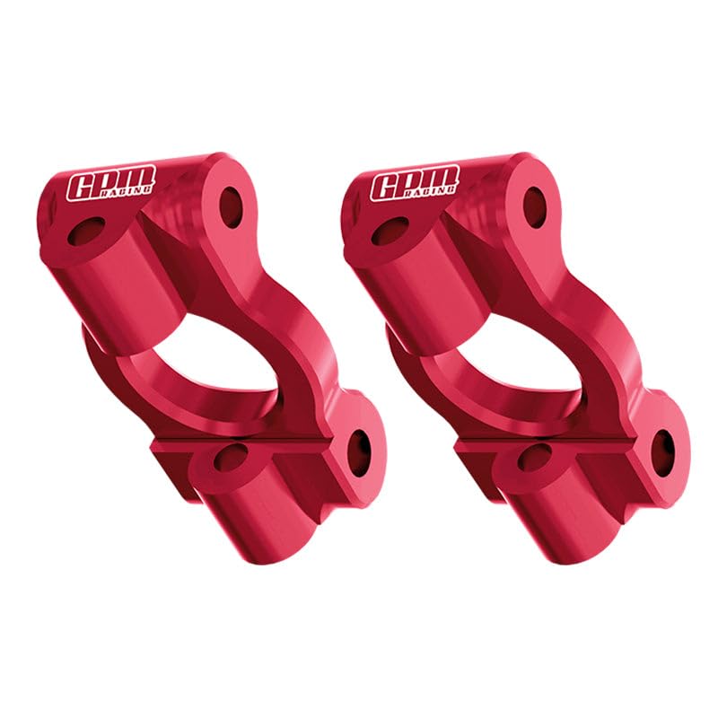 Aluminum 7075 Alloy Front Caster Blocks for LOSI 1:24 Micro-B 2WD Buggy RTR-LOS00007 / 1:28 Micro-T 2S 2WD RTR Stadium Truck-LOS-1392 Upgrades - Red