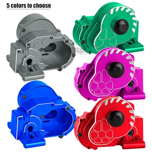 Metal Magnum 272R Assembled Transmission Upgrades Part for 1/10 Slash/Rustler/Stampede/Bandit 2WD VXL. Gearbox Transmission Bundle with Tooth Spur Gear Hops Up. #9495(Titanium) - color: Titanium(for 1/10)
