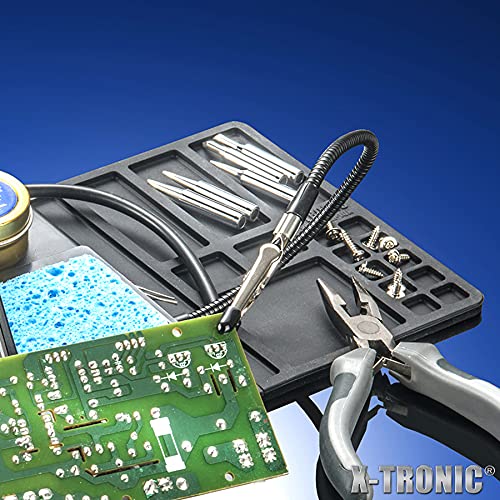 The Original X-Tronic 3020-XTS • 75W Soldering Iron Station Kit • 2 Helping Hands • Silicone Tool Mat • 5 Extra Tips • 50g Roll of Solder • Brass Sponge • Cleaning Flux • C/F Conversion • Auto Sleep! - style: Classic Style - 5 Extra Solder Tips