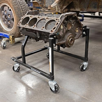 Eastwood Rolling Engine Storage Stand Cradle with Casters for Small Block Ford Motors