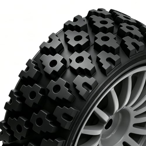 1/10 RC Wheels and Tires，70mm On Road Rubber Tires， for HPI Ken Block's Tamiya XV01 TT01 TT02B Kyosho FAZER MK2 Lc Racing PTG HSP RGT RC 3RACING D5 1/10 RC Rally Car (Grey) - color: Grey