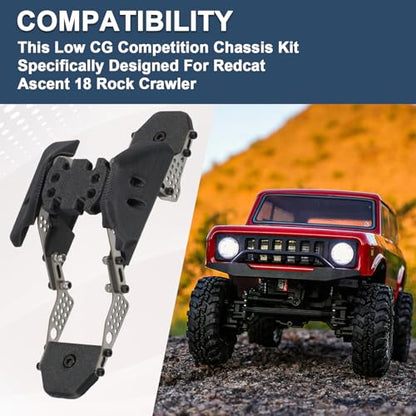 Titanium Low CG Competition Chassis Kit Fits for Redcat Ascent 18