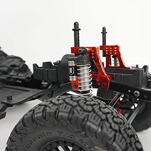 4PCS Aluminum Shock Tower Shock Hoops for 1/10 Axial SCX10 II 90046 90047 - color: Red