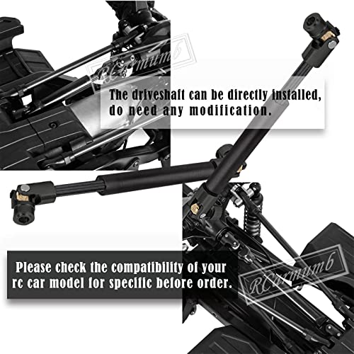RC Drive Shaft Universal Upgrades for 1/10 SCX10 II Red cat D90 Gen7/Pro RC 4WD GEN8 SCX10 2, Rcarmumb 2pcs RC Crawler Driveshaft,Harden Steel #45 Part Hop-Ups (94-125MM, 2-Pack) Black - size: 94-125 mm (2-pack)