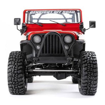 Axial RC Truck 1/10 SCX10 III Jeep CJ-7 4X4 RTR Brushed Rock Crawler, Red | Battery and Charger Not Included, AXI03008V2T1, Ready to Run - color: Red
