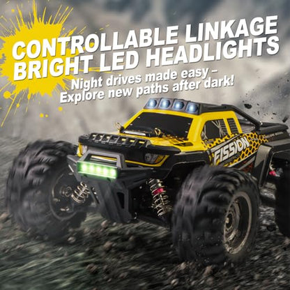 A ALPHA Brushless High-Speed 4WD RC Truck with Metal Drivetrain, Upgrade-Free 1/12 RC Truck Designed for Fast, Aggressive Driving