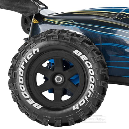 RC Wheels and Tires Off-Road Buggy Tires for 1/12 1/14 1/16 RC Off Road Monster Truck E-REVO Summit REDCAT HPI SAVAGEGT-2XS Volcano-16,1/12 1/14 1/16 Wheels Tires Set Pre-glued,Black - color: Black(4pcs)