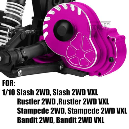 Metal Magnum 272R Assembled Transmission Upgrades Part for 1/10 Slash/Rustler/Stampede/Bandit 2WD VXL. Gearbox Transmission Bundle with Tooth Spur Gear Hops Up. #9495(Pink) - color: Pink(for 1/10)