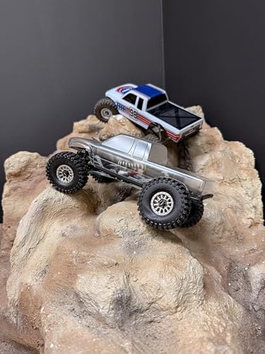 LGRP X-Factor Short Bed Body for 1/24 and 1/18 RC Cars, Universal Fit for Most SCX18 SCX24, >Clear< Body with Sticker Sheet | Short